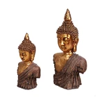 Life Size Decoration Lucky Buddha Head Stone Statue