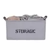 QJMAX Storage Basket Bin for Laundry Toys Clothes Collapsible Canvas Fabric Storage Bin Organizer Box