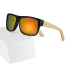 2019 red mirror sun glasses bamboo women sunglasses custom