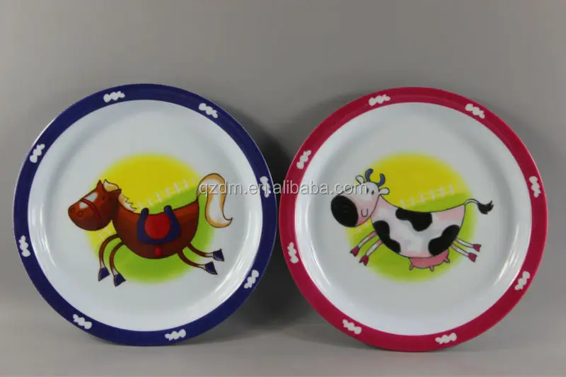 Hot Sale Christmas Gift Melamine Plate Sets For Kids