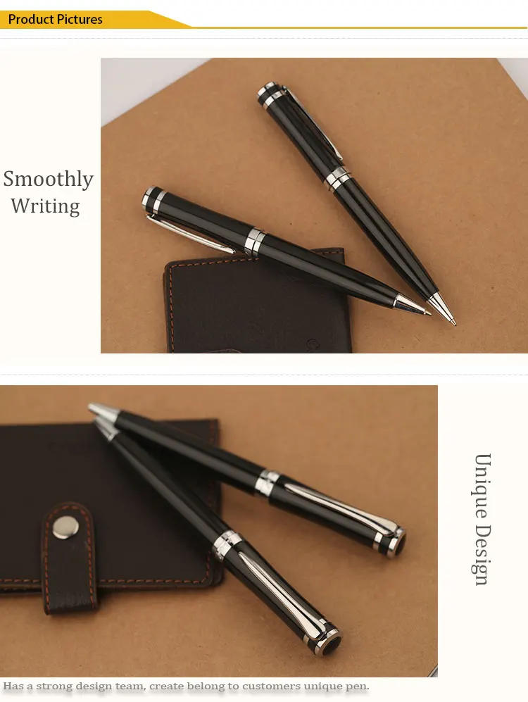 black metal pens with custom logo promotional luxury pens with
