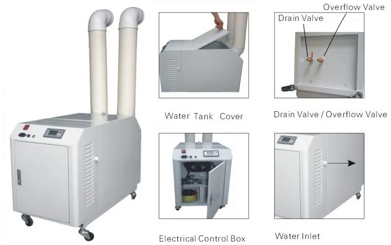 Air Innovations Ultrasonic Humidifier, 15L, 220V, CE - detail 2