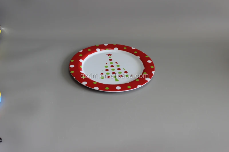 10 inch melamine Christmas plate x'mas dish 30%