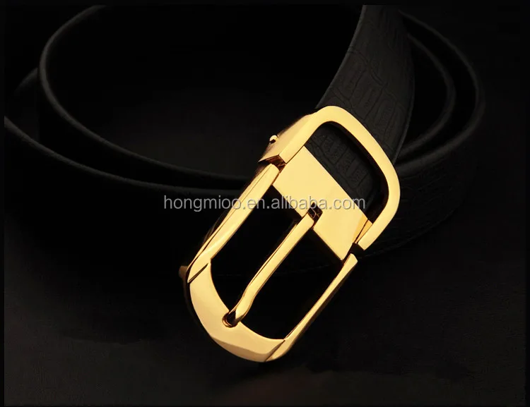 rose golden buckle genuine leather belt spain diamond pattern