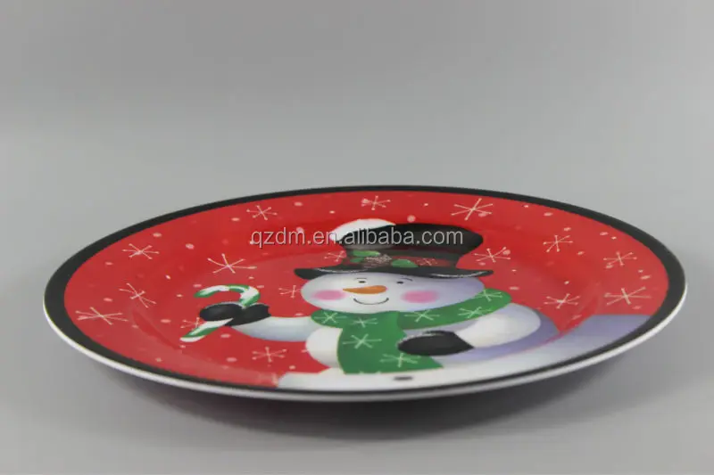Large Christmas Plate,Melamine Xmas Dish