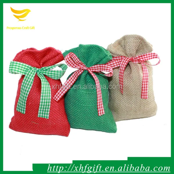 jute drawstring linen jewelry pouch