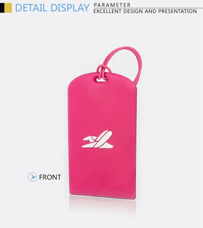 2019 promotion gifts soft pvc beautiful name embroidered luggage