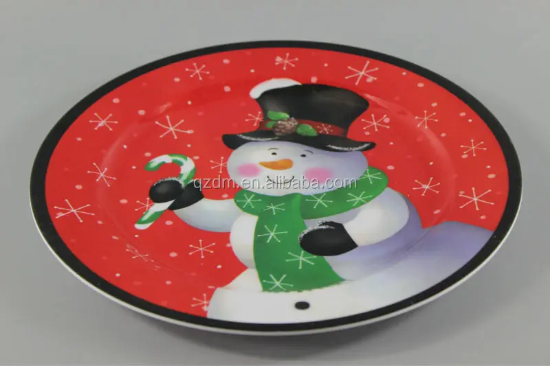 Large Christmas Plate,Melamine Xmas Dish