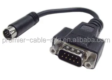 6'' DB9 MALE TO 9 PIN MINI DIN SHARP SERIAL INTERFACE CABLE - ANKUX.COM