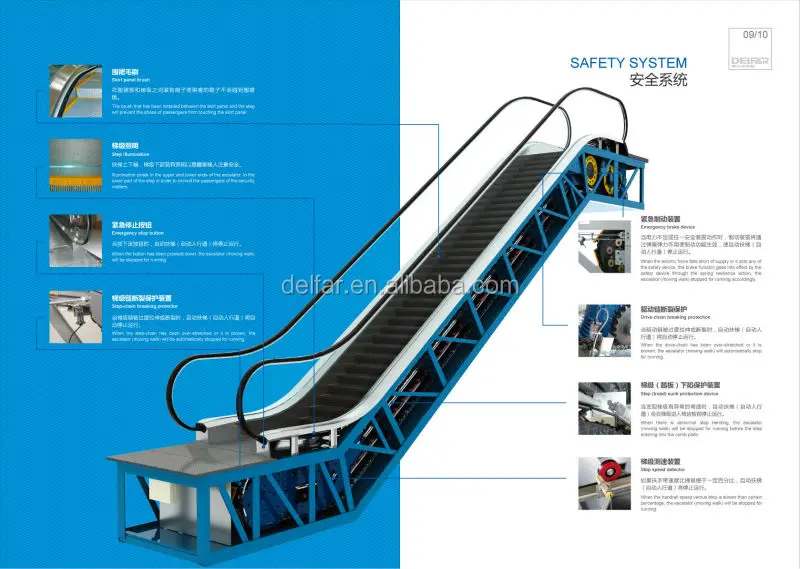 Outdoor Escalator with 35 Degree 1000mm Step Width
