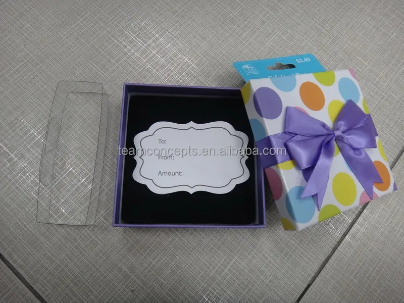 cardboard gift card holder box with tray