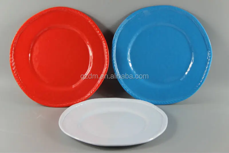 Accidented Melamine Dinner Plate And Bowl Set