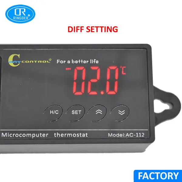 What is the proper temperature setting for a greenhouse thermostat?