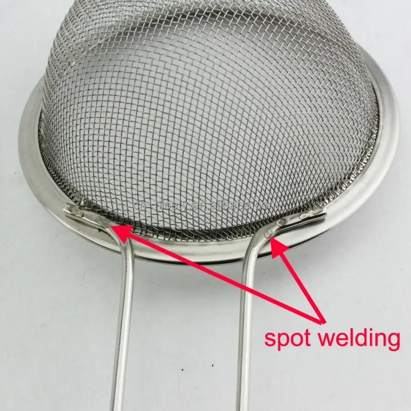 Wholesale Kitchenware 201 Stainless Steel Square Wire Mesh Strainer