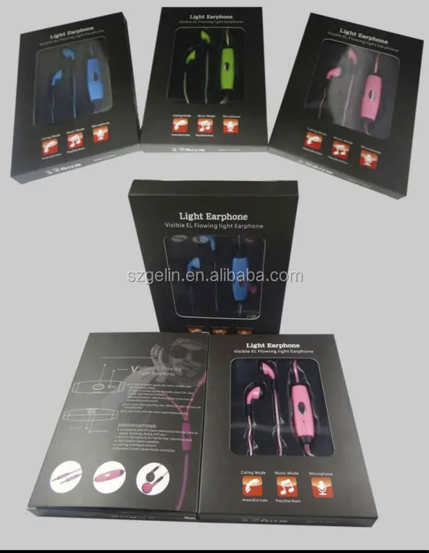 2014 newest El Wire Earphone,take action to enjoy the music rhythm!