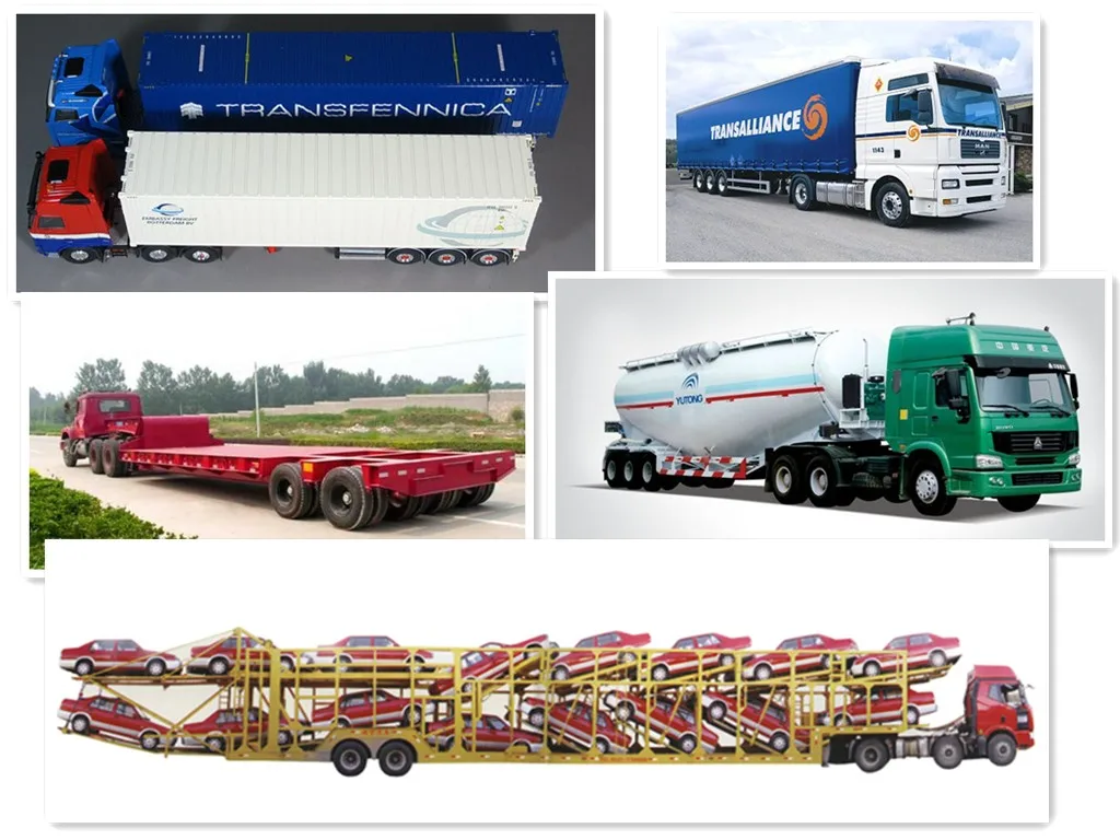 Low bed full trailer open top van box semi trailer