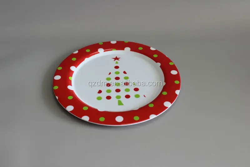 10 inch melamine Christmas plate x'mas dish 30%