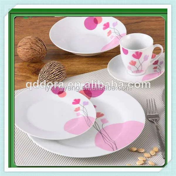 16pcs yellow color stoneware dinnerware set