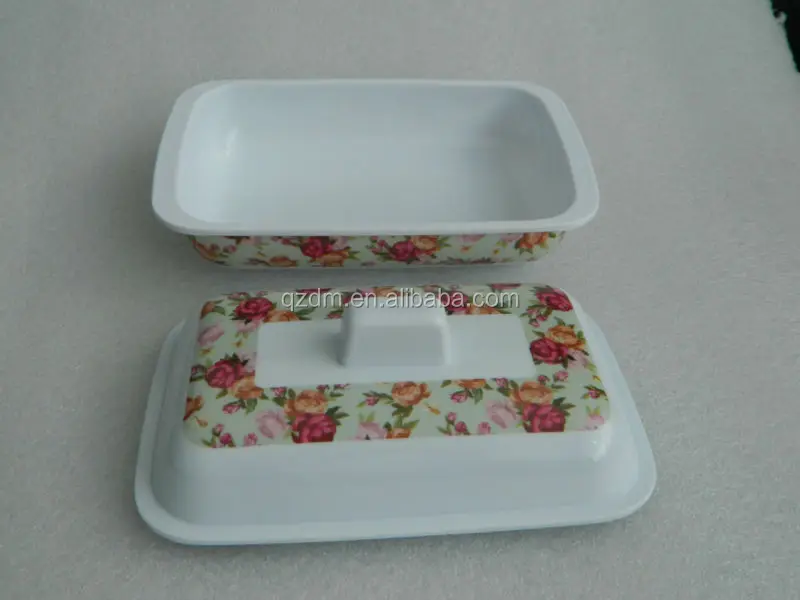 melamine beef tallow box and lid square box