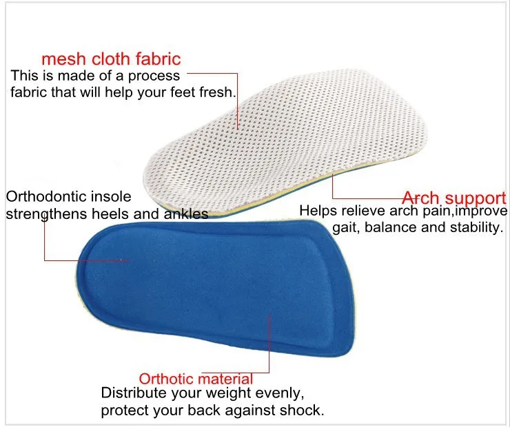 Hard Plastic Good Walk Orthotic Shoe Insole For Flat Foot Orthotic