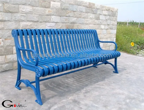 Al Aire Libre De Metal Forjado De Hierro Banco De Jardín Con Respaldo