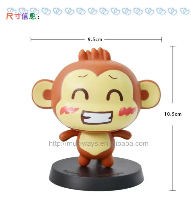 Plastic lovely Monkey YOYO PVC bobblehead toy, View Plastic bobblehead