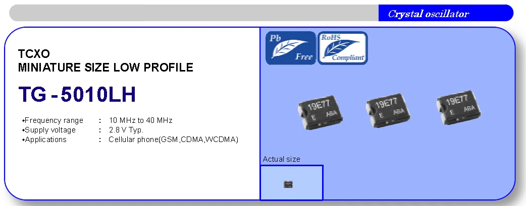 Epso TG-5010LH SMD TCXO VCTCXO OSC Crystal Oscillator 26mhz 26m  TG-5010LH 2.8V 2ppm 10pf In stock.jpg
