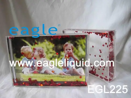 plastic acrylic liquid paper photo frame snow ball water plastic acrylic liquid paper photo frame snow ball water