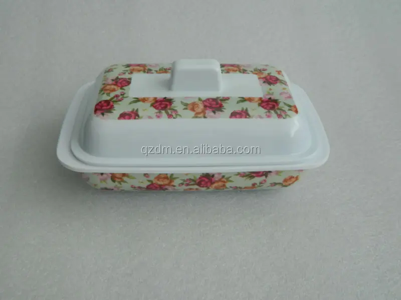 melamine beef tallow box and lid square box