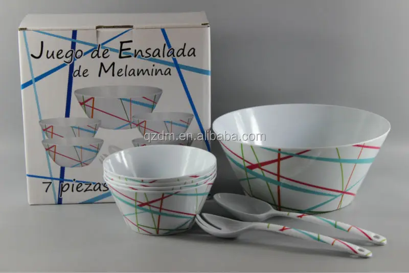 Melamine Salad Bowl Sets With Spoon And Fork