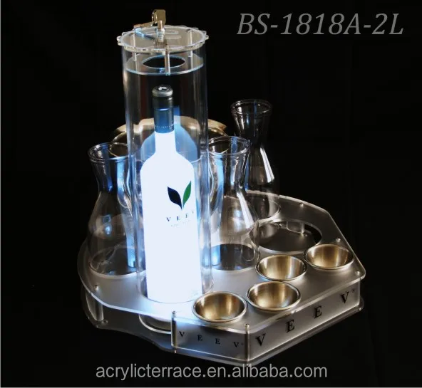 Acrylic Bottle Service Traydrink Trayalcohol Bottle Holder For Bar
