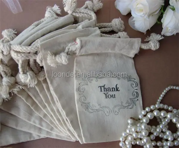 cotton jewellery pouches