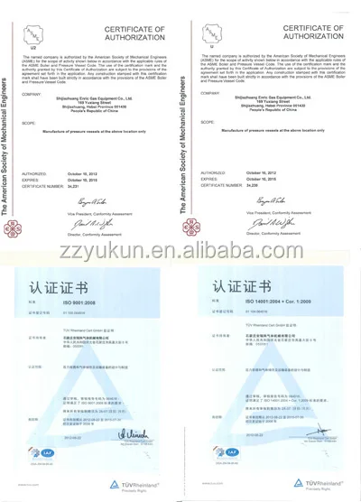 China Yukun ISO/DOT 20Mpa 10tubes trailers manufacturers