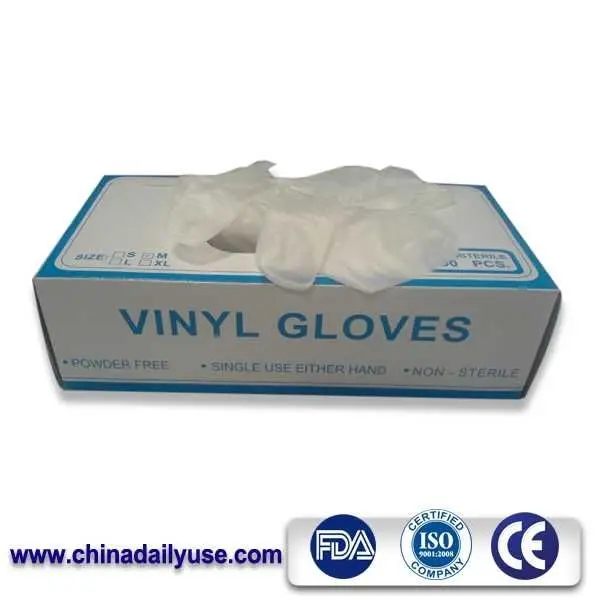 household butyl rubber disposable vinyl glove powder free vinyl gloves