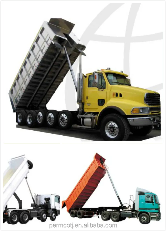 Dump truck hydraulic system for medium heavy duty and semitrailer dump