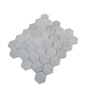 China Manufacturer Bianco Carrara White Marble Hexagon Mosaic Tile