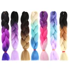 2017 Ali express best selling Jumbo braid in USA. Noble ombre color Synthetic hair bundles for women