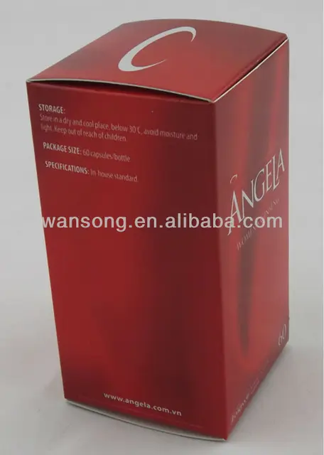 350g gloss red special paper box for cosmetic packaging bottle