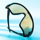 New Design Manufacture One Piece Mirrored Lenses Plastic Sport Bicycle Goggles Sunglasses Sun Glasses