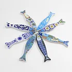 Wholesale custom ceramic blank fish fridge magnet