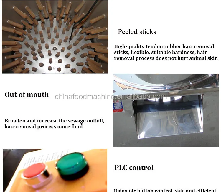 Poultry Chicken Feather Plucker Machines Defeathering Machine Chicken Feather Removal Machine Poultry Plucker factory