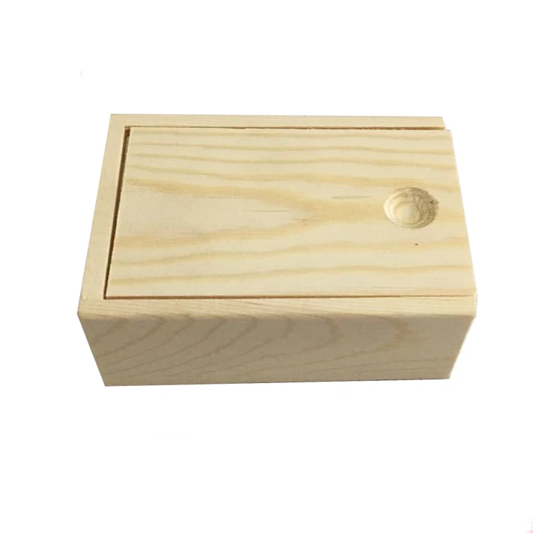 unfinished wood box with lid