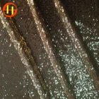Kind of designs 100% polyester gold embroidered sequin mesh fabric for shoes and bags