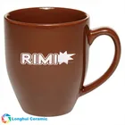 16oz glossy vibrant color promotional items with logo customizable ceramic bistro mug