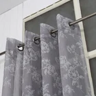 Polyester tulle elegant rose print middle east lounge royal luxury curtains for living room