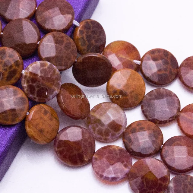 agate beads coins