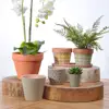 Home decor flower succulent plant pots orange italain wholesale terracotta pots with saucer