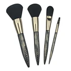 4pcs Mini Makeup brush Set Coffee color Cosmetics Kit high-end Make up Tool Hair Foundation Brushes Kit