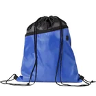 promotional tote string bags polyester drawstring backpack with zipper