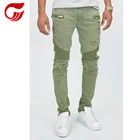 Loose Fit Denim Biker Jeans Men Washed Hole Colorful Cotton Jeans